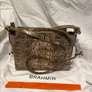 🌻🌻Brahmin Brown Crocodile Embossed Women's Bag